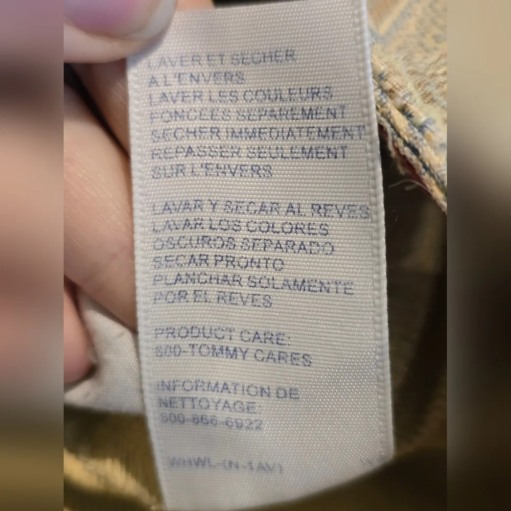 Vintage Women's Tommy Hilfiger Paisley Print Jeans Size 4 Brown, Blue & Tan - Picture 8 of 8